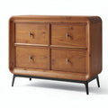 Commode en bois avec quatre tiroirs dimensions 90 x 45 x 80cm couleur chêne naturel