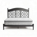 Lit metal avec matelas en mousse 205 x 150 x 100cm couleur grise