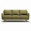Canapé en tissu vert olive avec coussins rembourrés 200 x 85 x 90cm
