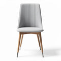 Chaise en tissu gris avec pieds en bois 45 x 50 x 90cm pour salle à manger